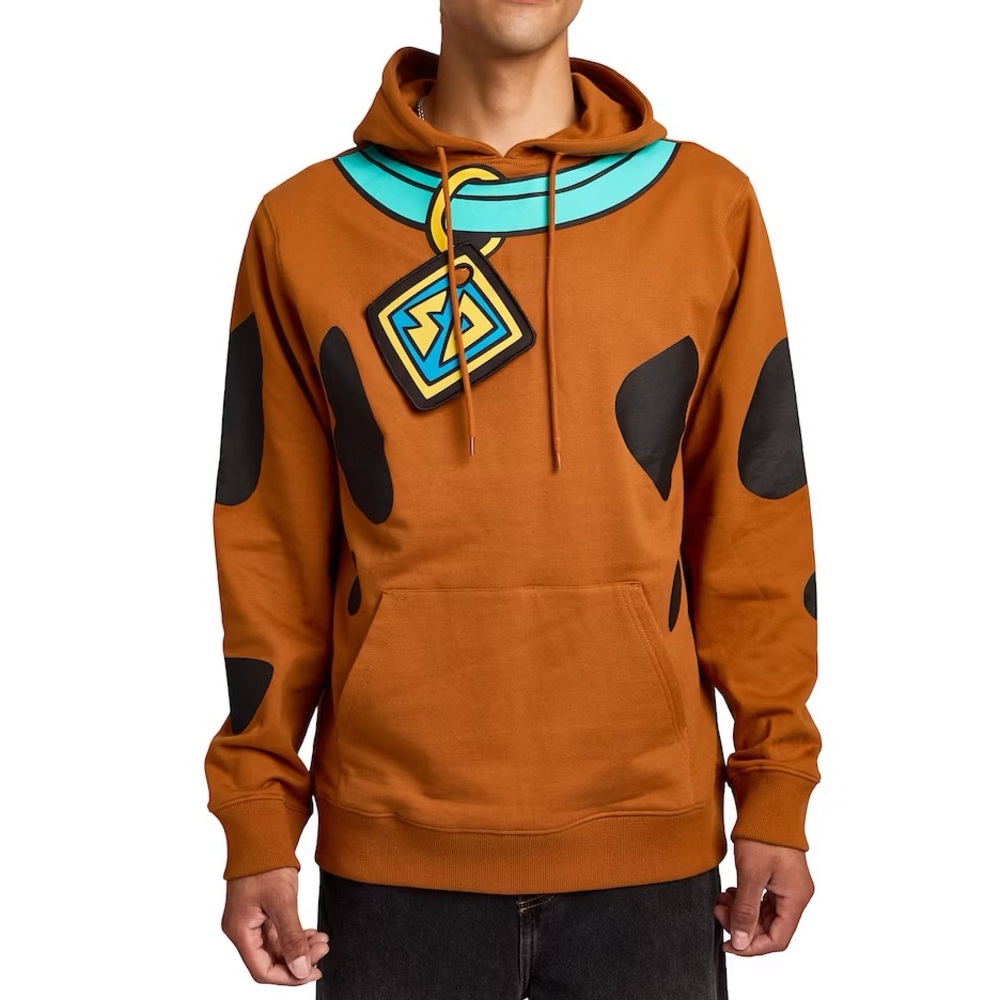 Scooby Doo men’s character cosplay hoodie small & Mystery Machine hat OS.